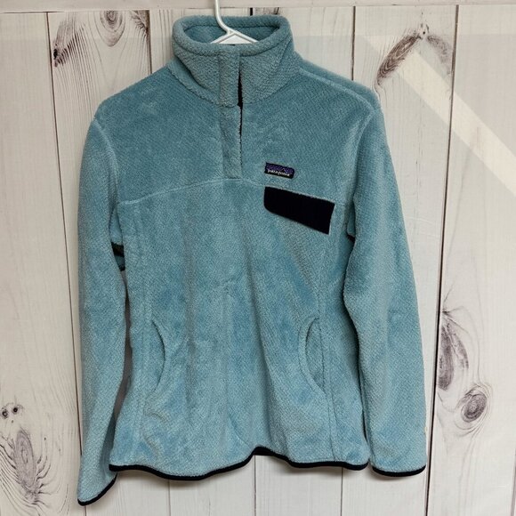 Patagonia Re-Tool Snap-T Pullover Womens Medium (est) Tubular Blue EUC - Picture 1 of 9